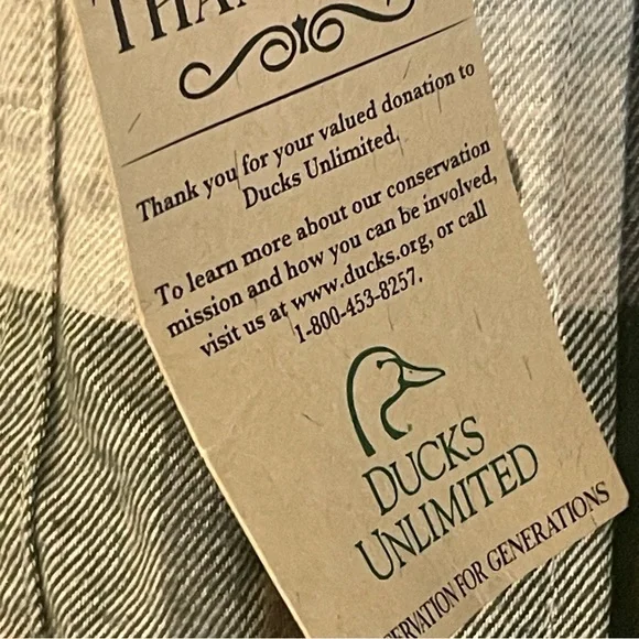 Ducks Unlimited Flannel Shirt Mens Medium Brown Plaid Long Sleeve Button Up NWT - Picture 4 of 13